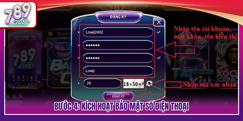 Đăng Ký 789Club – Hướng Dẫn Mở Tài khoản Nhanh Chóng 3 Xác thực và kết nối số điện thoại cá nhân